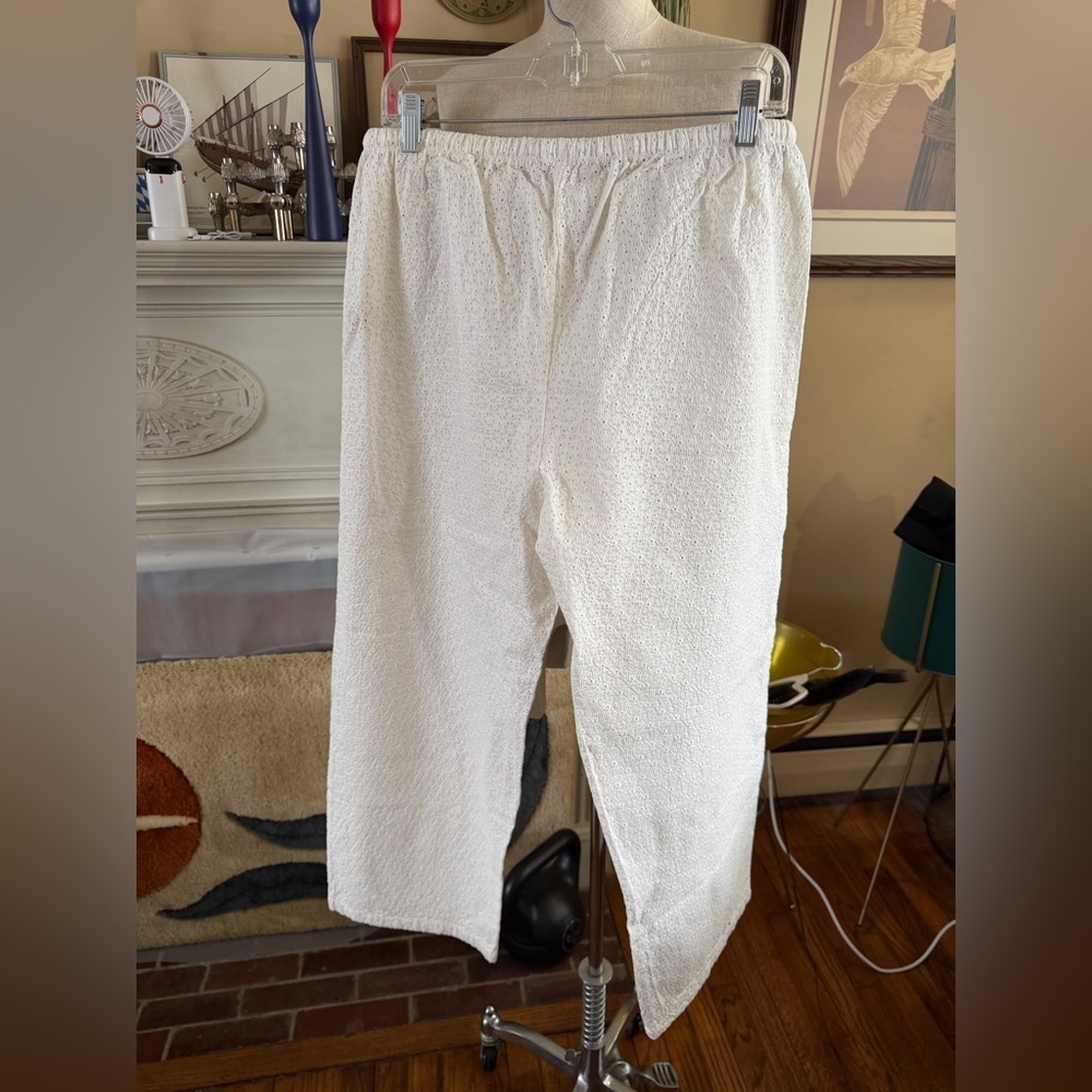 Djerf Avenue Broderie Pants in White - Picture 16 of 16